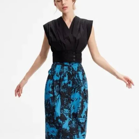 Cross-Heart Crop Top In Cotton - Black - Picture 4 of 4